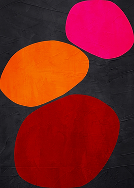 Abstract Colorful Shapes on Dark Background