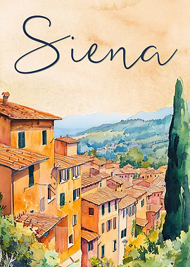 Siena Watercolor Painting