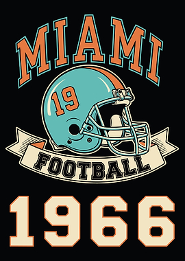 Miami Football 1966 Retro Design