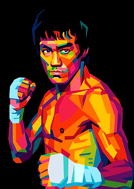 Bruce Lee Pop Art Portrait
