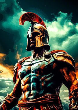 Spartan Warrior Digital Art