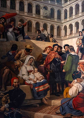 Renaissance Era Gathering Painting