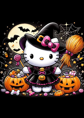 Cat Animal Halloween Witch