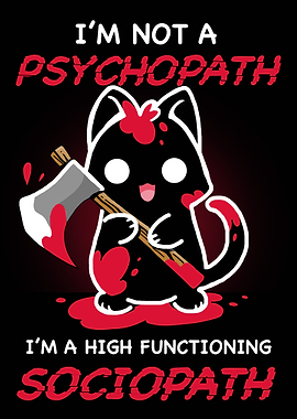 Psychopathic Cat with Axe