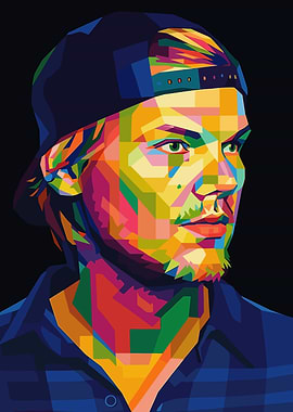 Avicii Colorful Pop Art Portrait