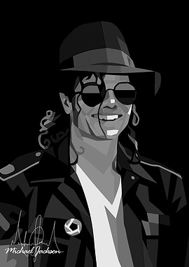 Michael Jackson Portrait in Black and White