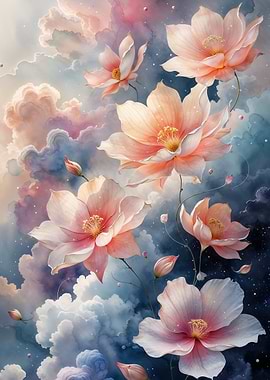 Ethereal Sky Flowers