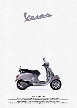 Vespa GTS 250 Scooter Advertisement