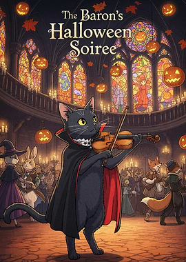 The Baron's Halloween Soiree Illustration
