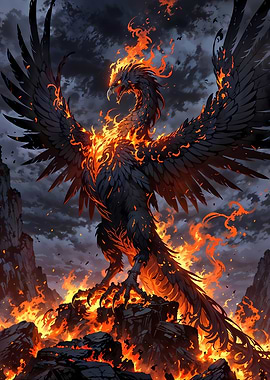 Fiery Phoenix Rising