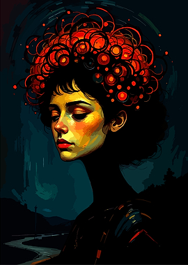 Portrait of a Woman with Floral Crown