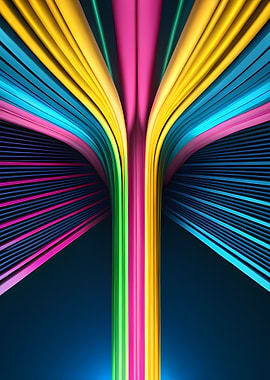 Chromatic Velocity Tunnel with Converging Neon Lanes