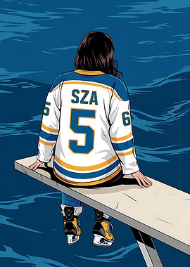 SZA Hockey Jersey Illustration