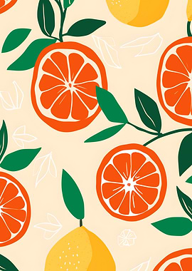 Citrus Fruit Pattern