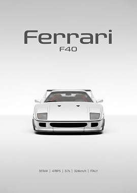Ferrari F40 Front View