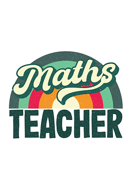 Maths Teacher Retro Design
