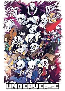 Underverse Characters Group Illustration