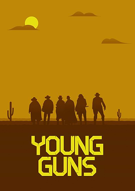 Young Guns Movie Poster Silhouette