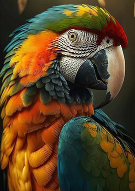 Colorful Macaw Portrait