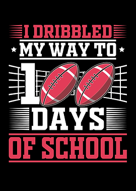 100 Days of School Football Design