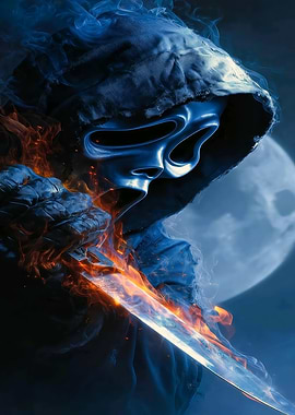 Ghostface with Flaming Sword