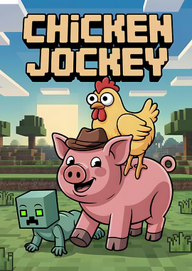 Chicken Jockey Minecraft Cartoon