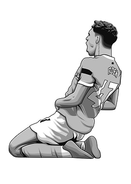 Phil Foden Black and White Version