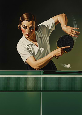 LE REVERS RAPIDE (The Quick Backhand) - Original Art Deco Artwork
