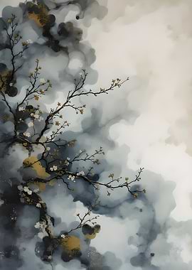 Cherry Blossom Branch Painting