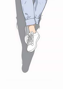 Casual Style: Jeans and White Sneakers