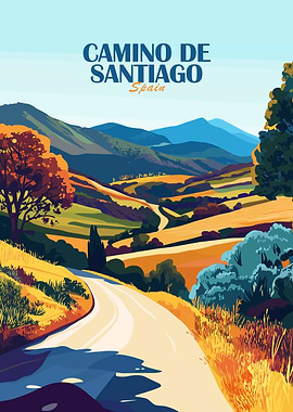 Camino de Santiago Spain Landscape Art