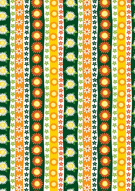 Floral Stripes Pattern