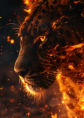 Fiery Tiger Portrait