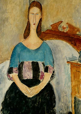 Modigliani-style Portrait of a Woman
