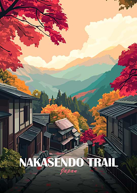 Nakasendo Trail Japan Autumn Landscape