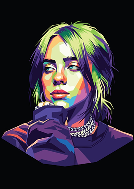 Billie Eilish Pop Art Portrait