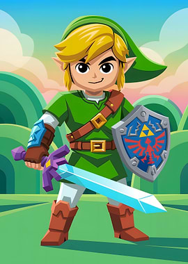 Link from Legend of Zelda Illustration