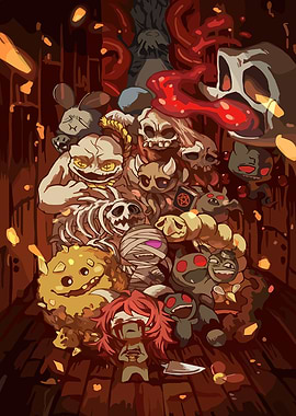 The Binding of Isaac characters artwork