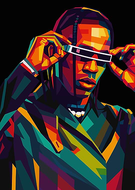 Travis Scott Pop Art Portrait