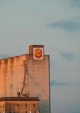 Aurora Grain Elevator at Sunset