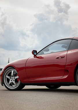 Red a80 mark4 Toyota Supra Car