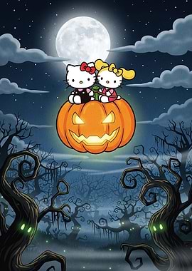 Cat Animal Halloween Pumpkin Night