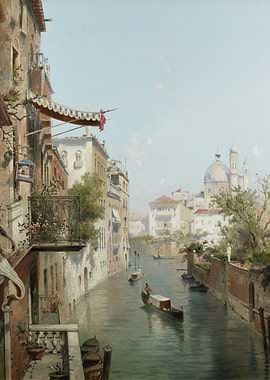Venetian Canal Scene Painting