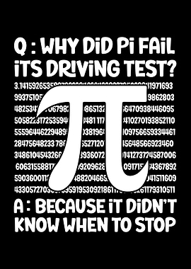 Pi Driving Test Funny Math Joke