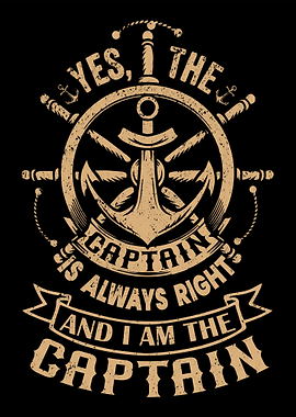 Captain Always Right Nautical Design