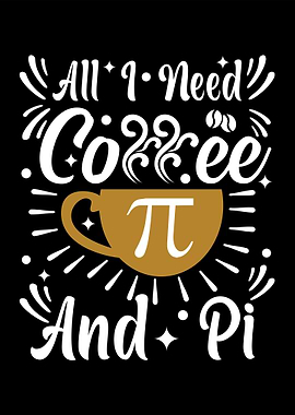 Coffee and Pi Pun Design