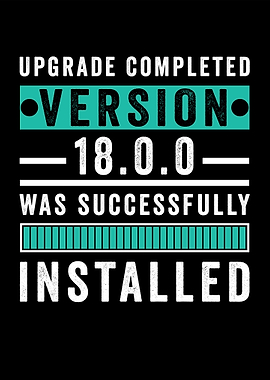Upgrade Completed Version 18.0.0 Installed