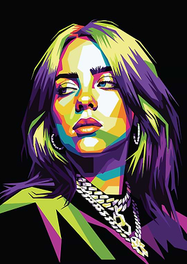 Billie Eilish Pop Art Portrait