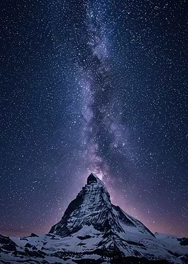 Matterhorn under the Milky Way