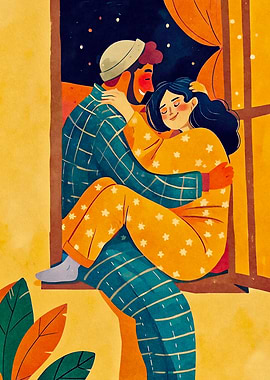 Cozy Couple Quiet Moments